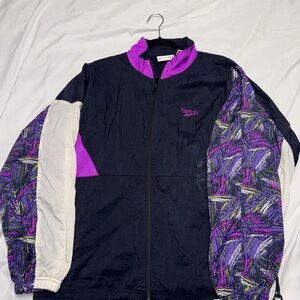 Vintage 90s Reebok Abstract Windbreaker Jacket Men’s Medium